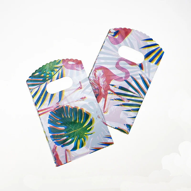 Plastic Gift Handle Bag For Girls, Small Candy Jewelry Packaging Bag with Handles Mini Cute, New Fashion, 9*15cm, 50 PCs/Lot