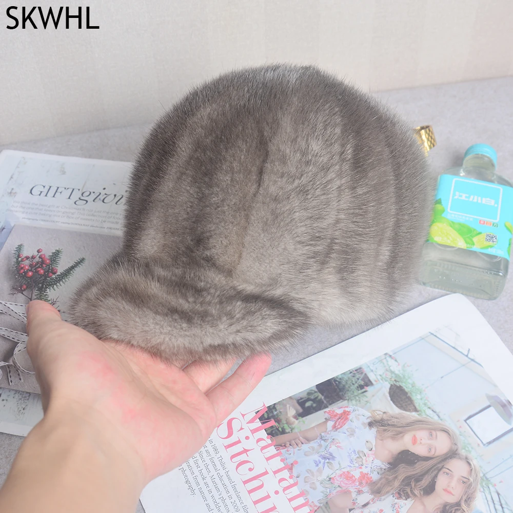 

2025 Hot Sale New Real Mink Straw Hats Ladies Winter Outdoor Leisure Hats 100% Natural Mink Fur Hats Hats Wholesale And Retail