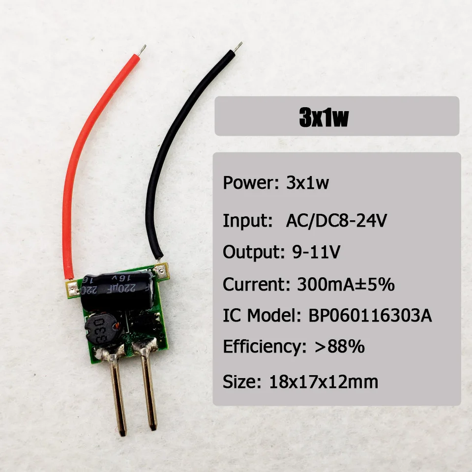 5 Pz 20 pz 100 pz LED Driver MR16 luci a led trasformatori 12 V 24 v 1-3X1 W led adattatore di alimentazione per 1/3 W HA CONDOTTO LA lampada di