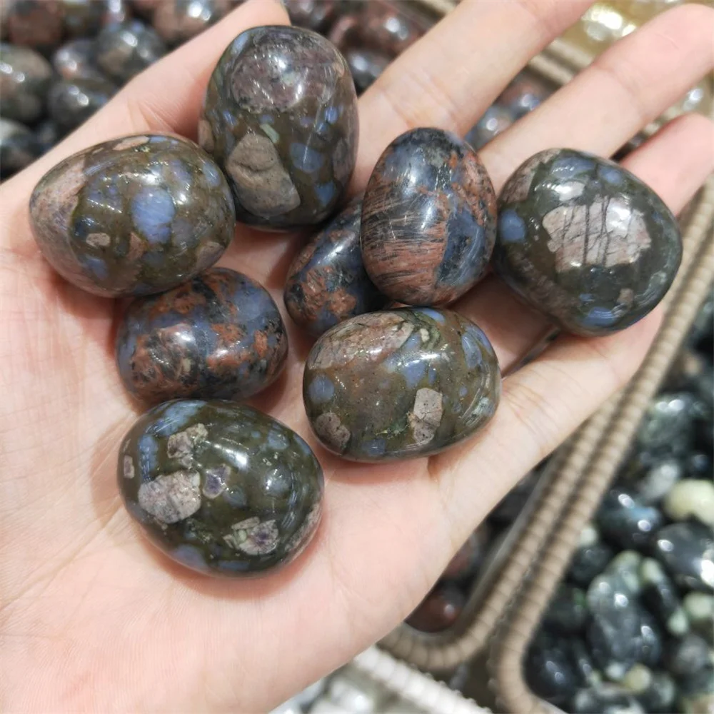 Natural High Quality Glaucophane Gravel Freefrom Tumbled Polishing Healing Crystal Macadam For Home Decor