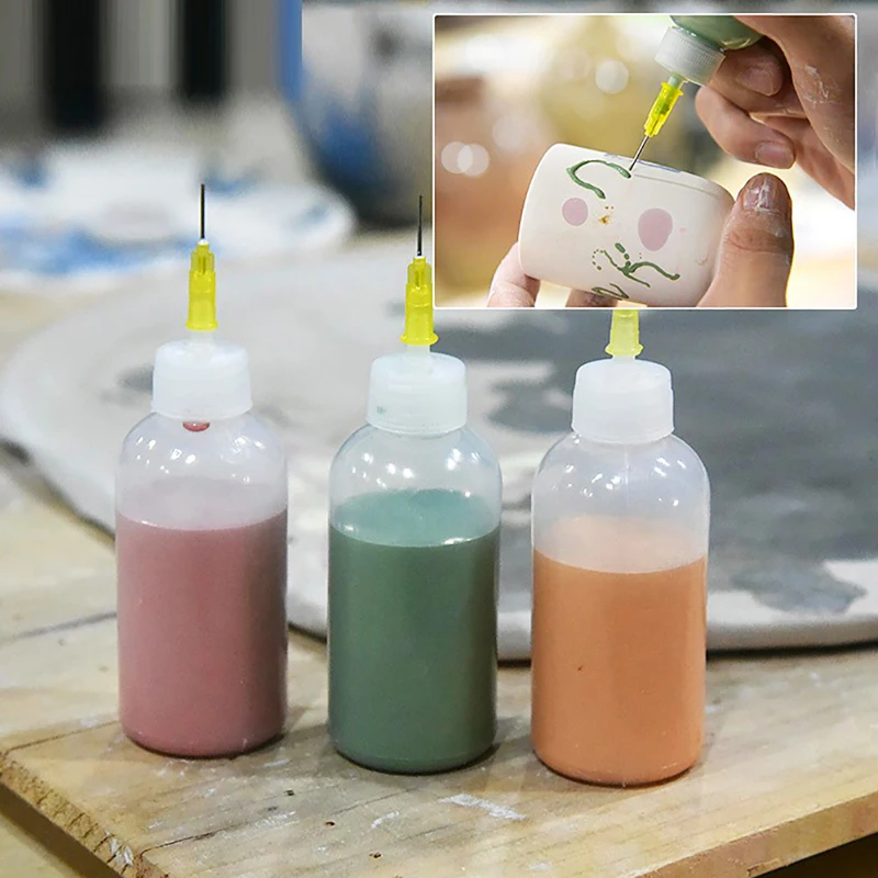 1Pc Life Plastic Ceramic Tools Squeezing Mud Bottle Point Line Decorative DIY Ceramic Tools