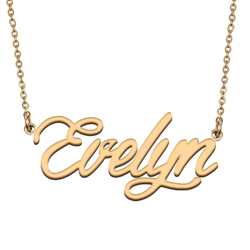 

Evelyn Custom Name Necklace Customized Pendant Choker Personalized Jewelry Gift for Women Girls Friend Christmas Present