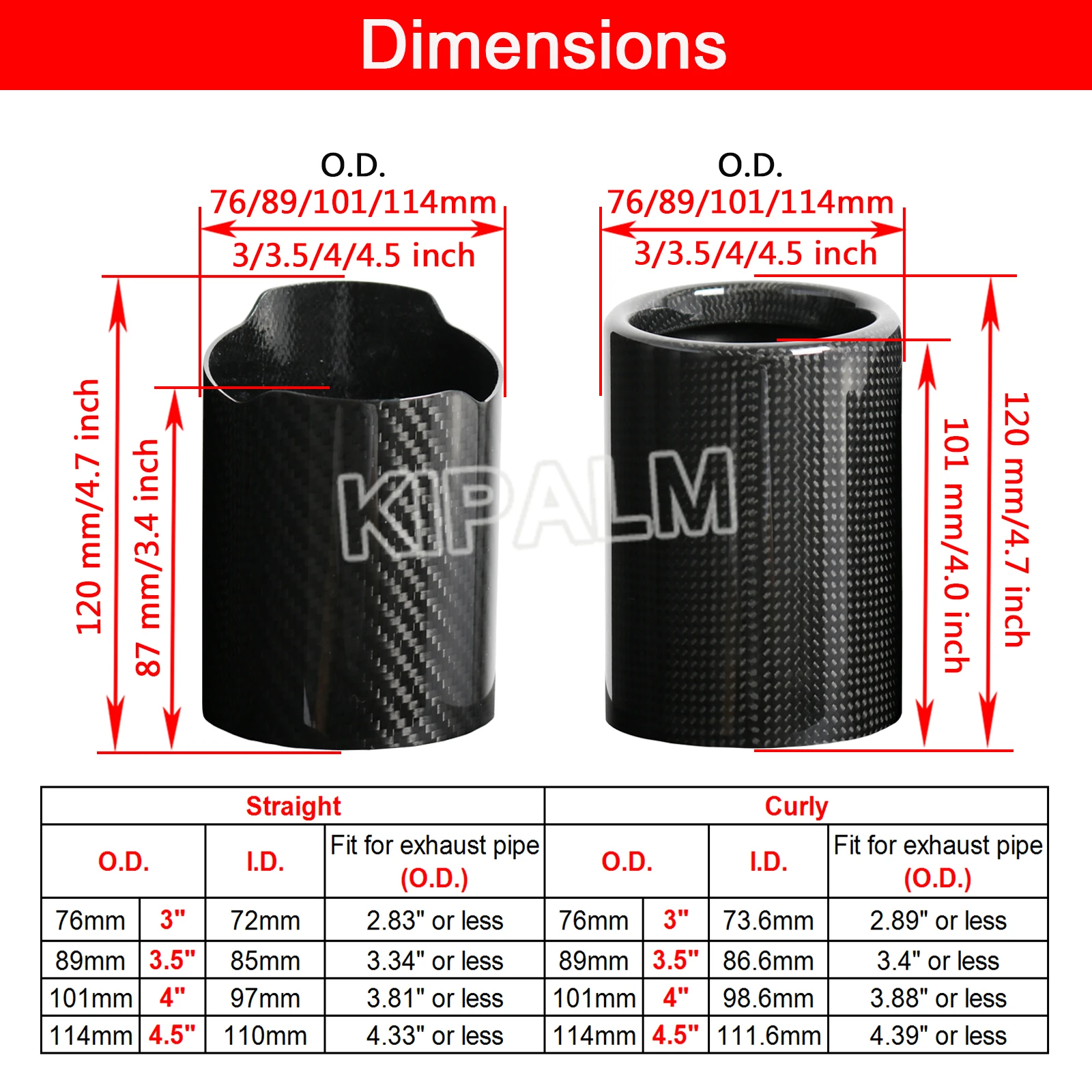 1PCS Car Universal Exhaust Pipe Carbon Fiber Cover Exhaust Muffler Pipe Tip Carbon Fiber Case Exhaust Tip housing