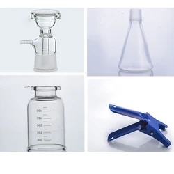 250mL Vacuum Filtration Apparatus with Rubber Tube Glass Sand Core Liquid Solvent Filter Unit Device Laboratory Equipment