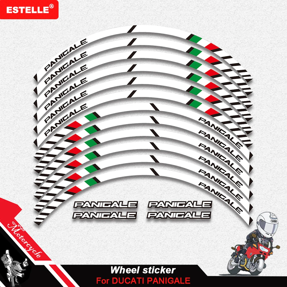 Voor Ducati 1299 Panigale S 959 Panigale 12 X Dikke Rand Outer Rim Sticker Streep Wiel Decals