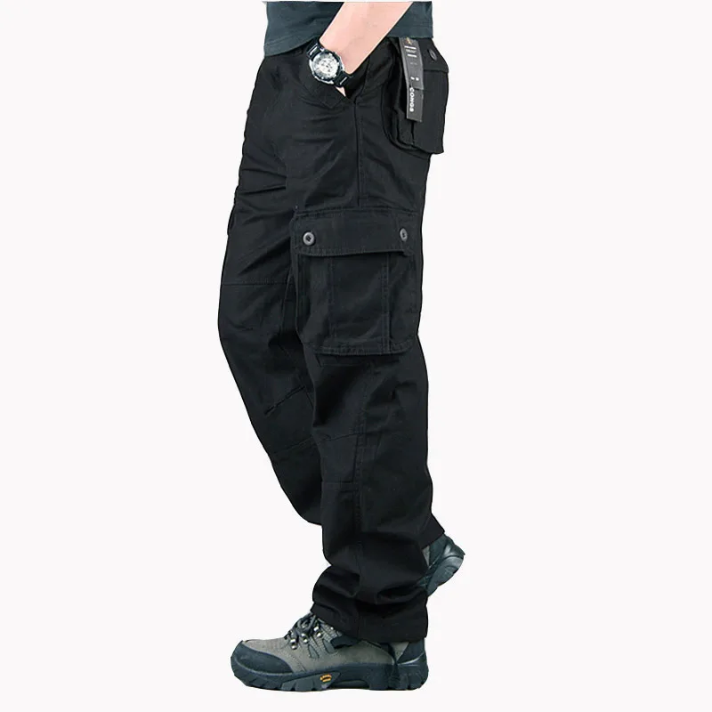 2025New Tactical Cargo Pants Elastic Multiple Pocket Men Outdoor Casual Tooling Plus Size Long Tide Male Urban Straight Trousers