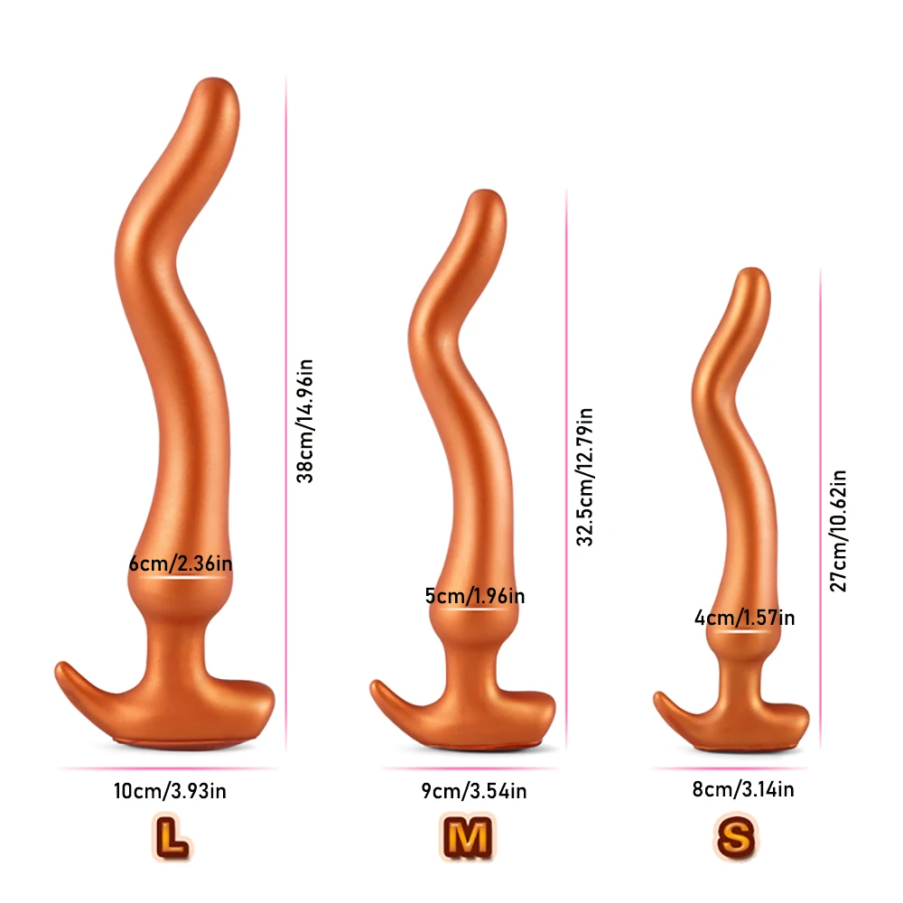 Liquid Silicone Overlength Anal Plug Dildos Anal Dilator Long Butt Plug Stimulates the Vagina and Anus Massage Prostate Sex Toys