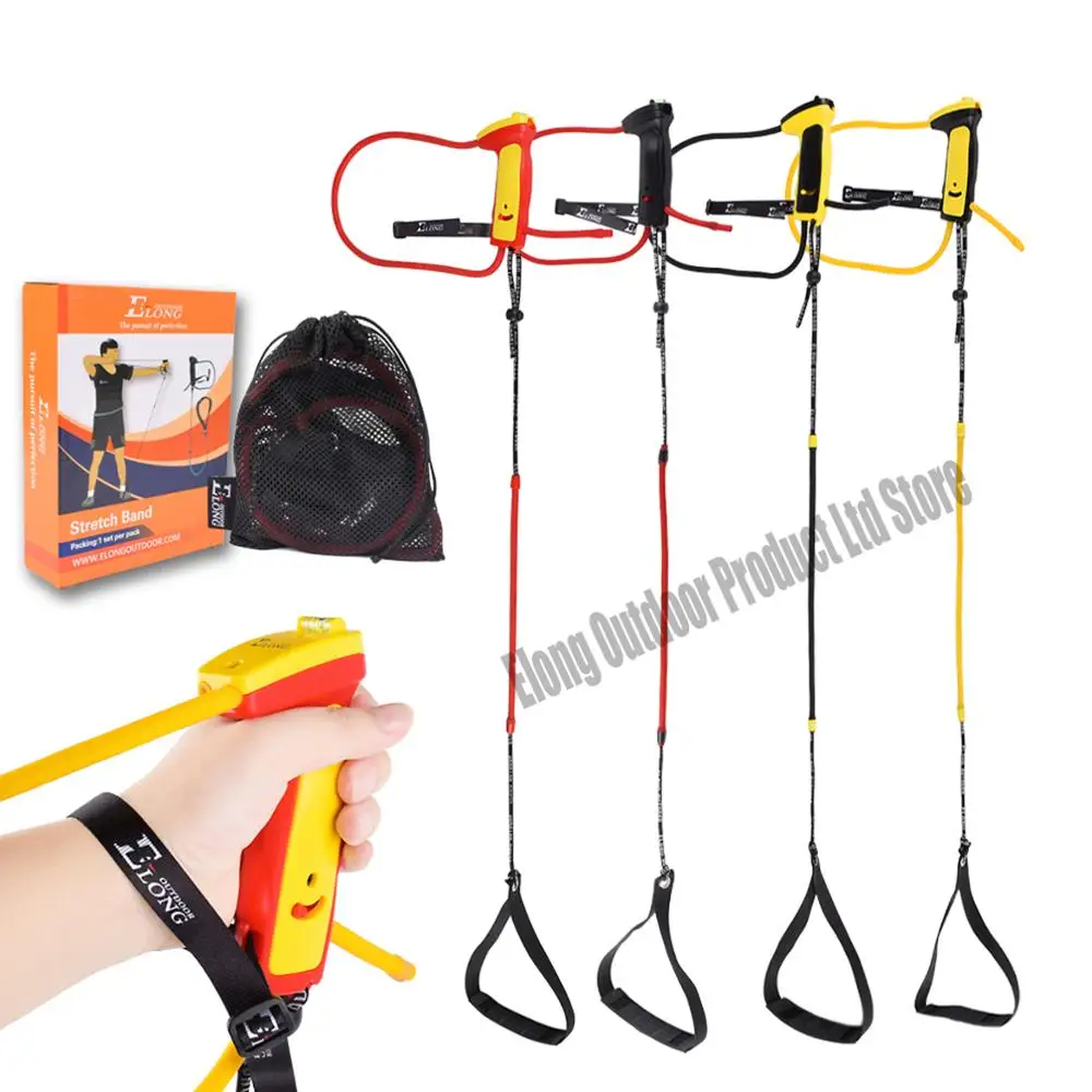 Archery Stretch Band Recurve Bow Training Device with High Quality Rubber Band & Composite and Elastic Pedal for Skill Practice