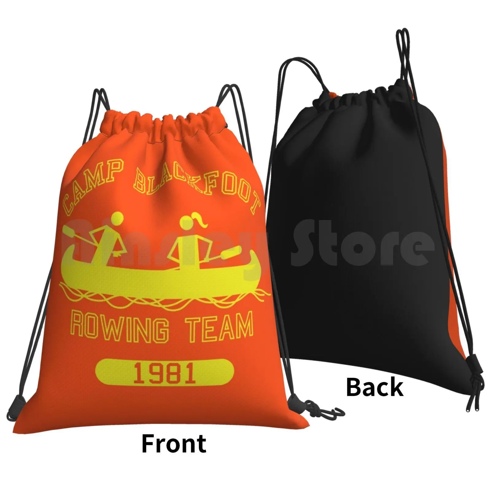 Camp Blackfoot Rowing Team Backpack Drawstring Bags Gym Bag Waterproof The Burning Slasher Movies Cropsey Cropsy 1980s