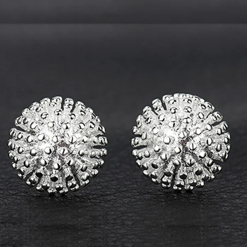 VENTFILLE 925 Sterling Silver Irregular Spherical Earrings Women Fashion Personality All-Match Jewelry Gifts Wholesale