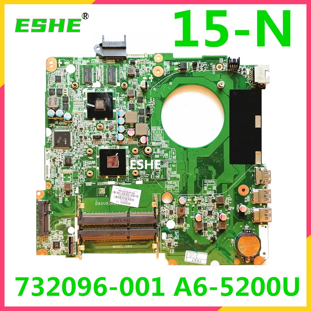 For Hp 15-N Laptop Motherboard With A6-5200 CPU DDR3 HD8400 GPU 732096-001 734821-001 734820-001 DA0U93MB6D0