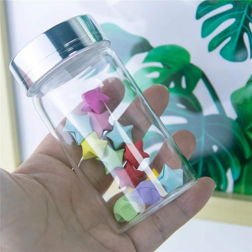 24Pcs 100ml Hyaline Glass Bottles Spiral Plastic Lid with Silver Tangent Mini Craft Vials Candy Pot Cosmetic Empty Jars