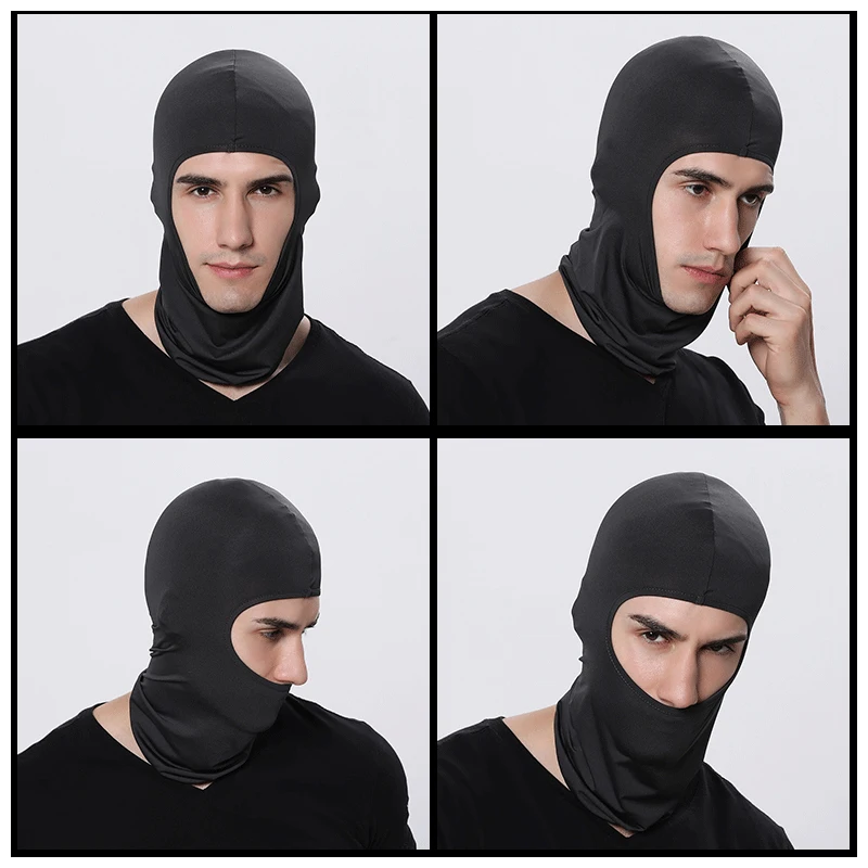 Cagoule pour hommes et femmes, pour casque de moto, protection solaire, masque facial doux et respirant pour motard, couvre-chef de cyclisme