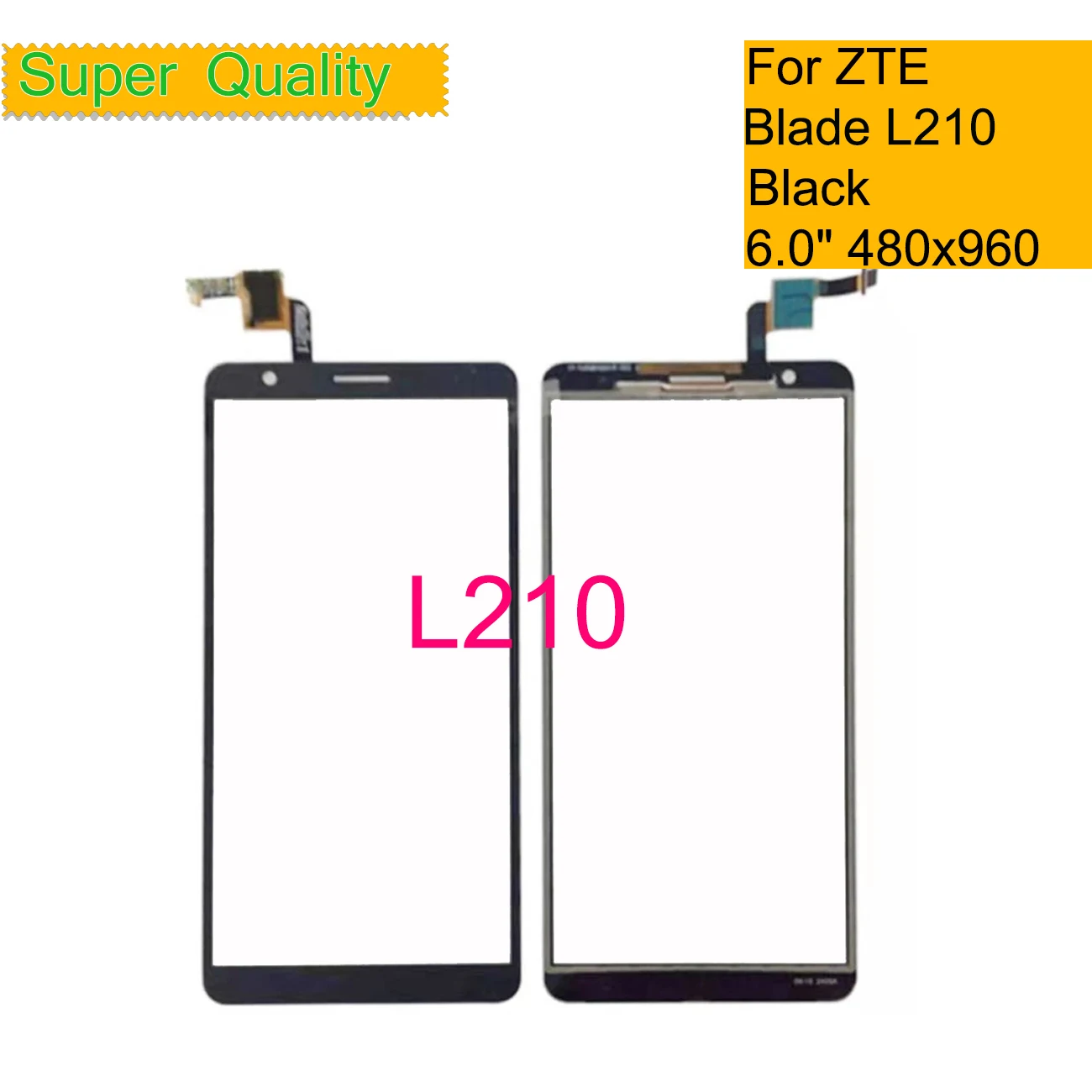 10Pcs/Lot For ZTE Blade L210 Touch Screen Digitizer Front Outer Glass Sensor L210 Touch Panel LCD Glass Lens Replacement