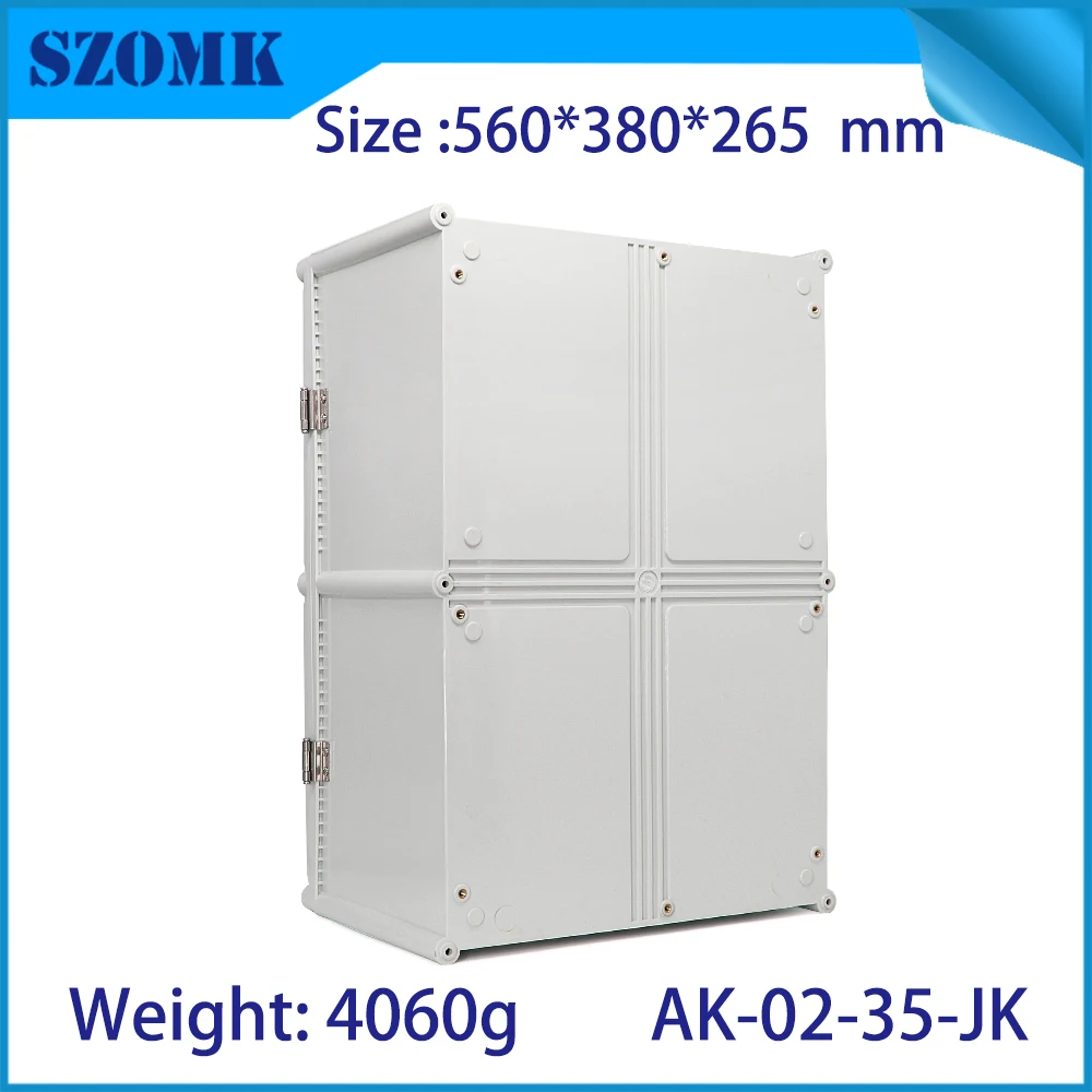 560*380*265mm szomk hinged weatherproof enclosure for electronics junction box IP65 outdoor waterproof electronics device box