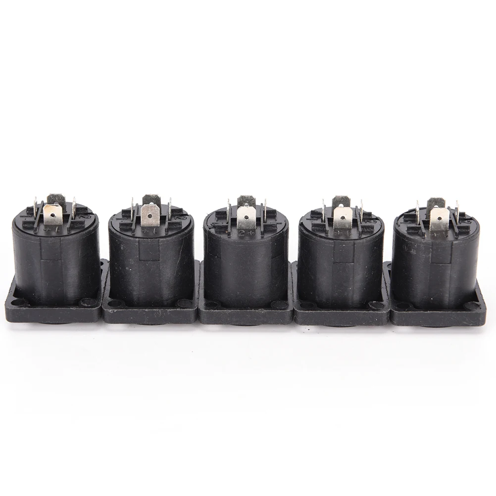 10pcs/lot 4 Pin Speakon Female Jack Socket Connector Audio Loudspeaker Amplifier Converter for PA Amplifier Cable