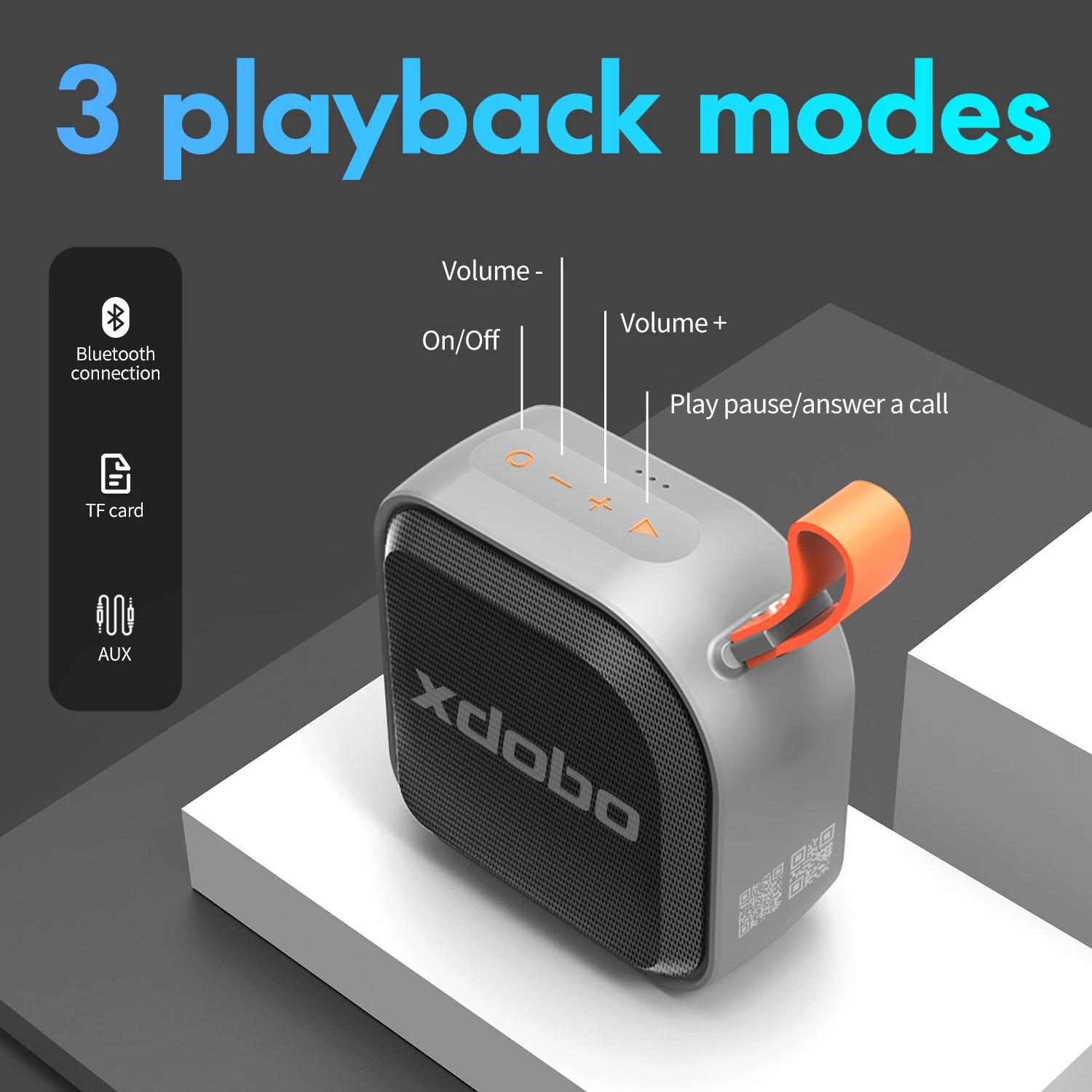 Xdobo Prince 1995 15W Mini Portable Wireless Bluetooth Speakers BT 5.0 Audio Outdoors IPX7 Waterproof Column Super Bass Player