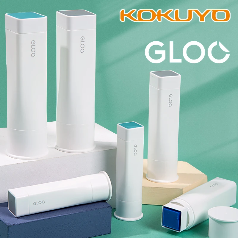 KOKUYO GLOO Glue Stick Blue White Color Right Angle Solid Glue Adhesive Paste Tool for File Diary Stationery Office School F515