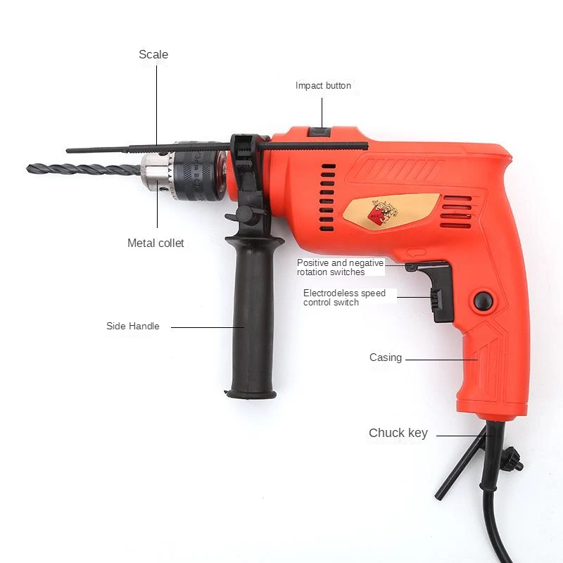 220V Máy Khoan Tác Động Cắt Kết Hợp Tay Máy Khoan Điện Máy Mài Góc Dụng Cụ