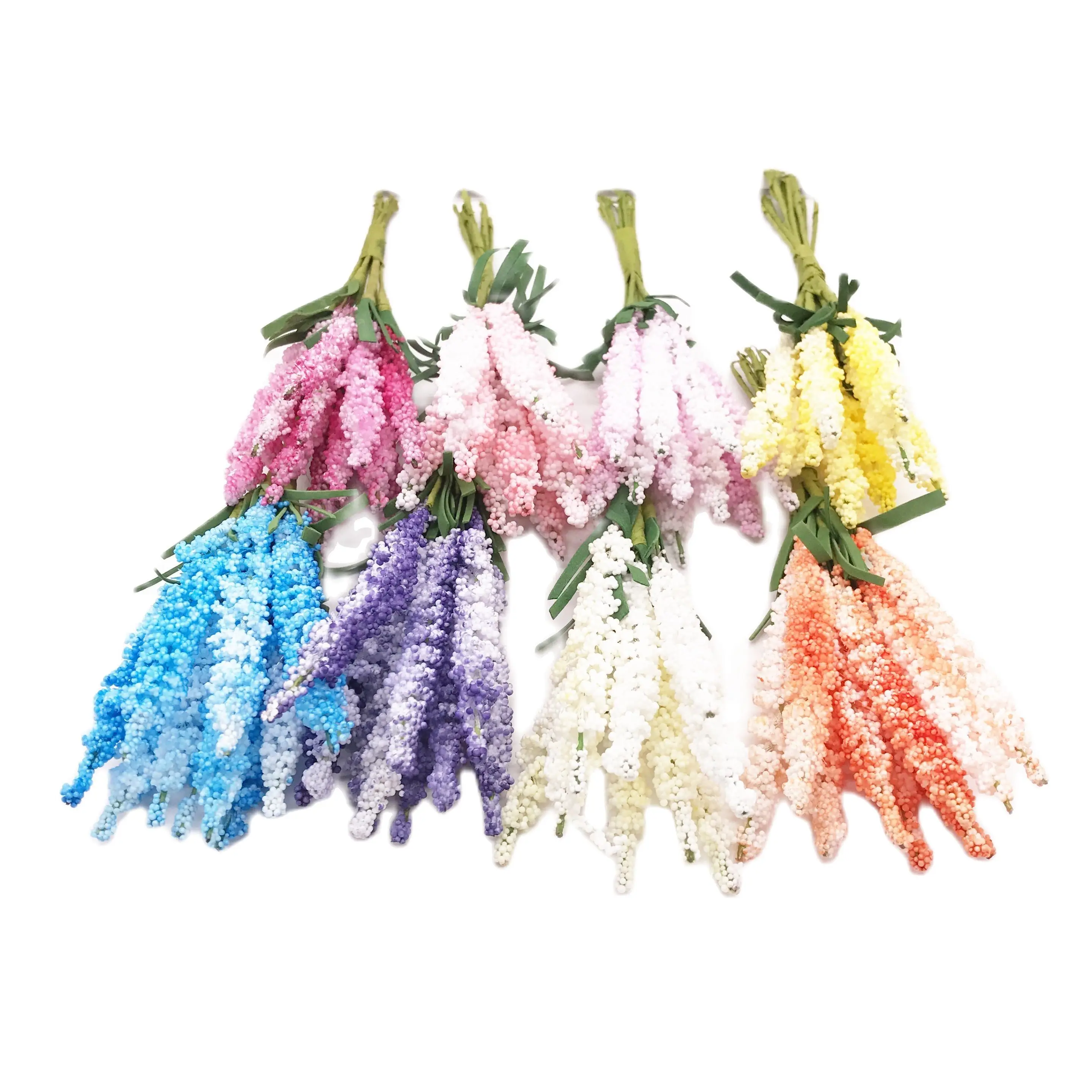 

10Pcs/lot Mini PE Lavender Artificial Flowers for Wedding Home Decoration DIY Craft Gift Bride Wreath Scrapbooking Fake Flower