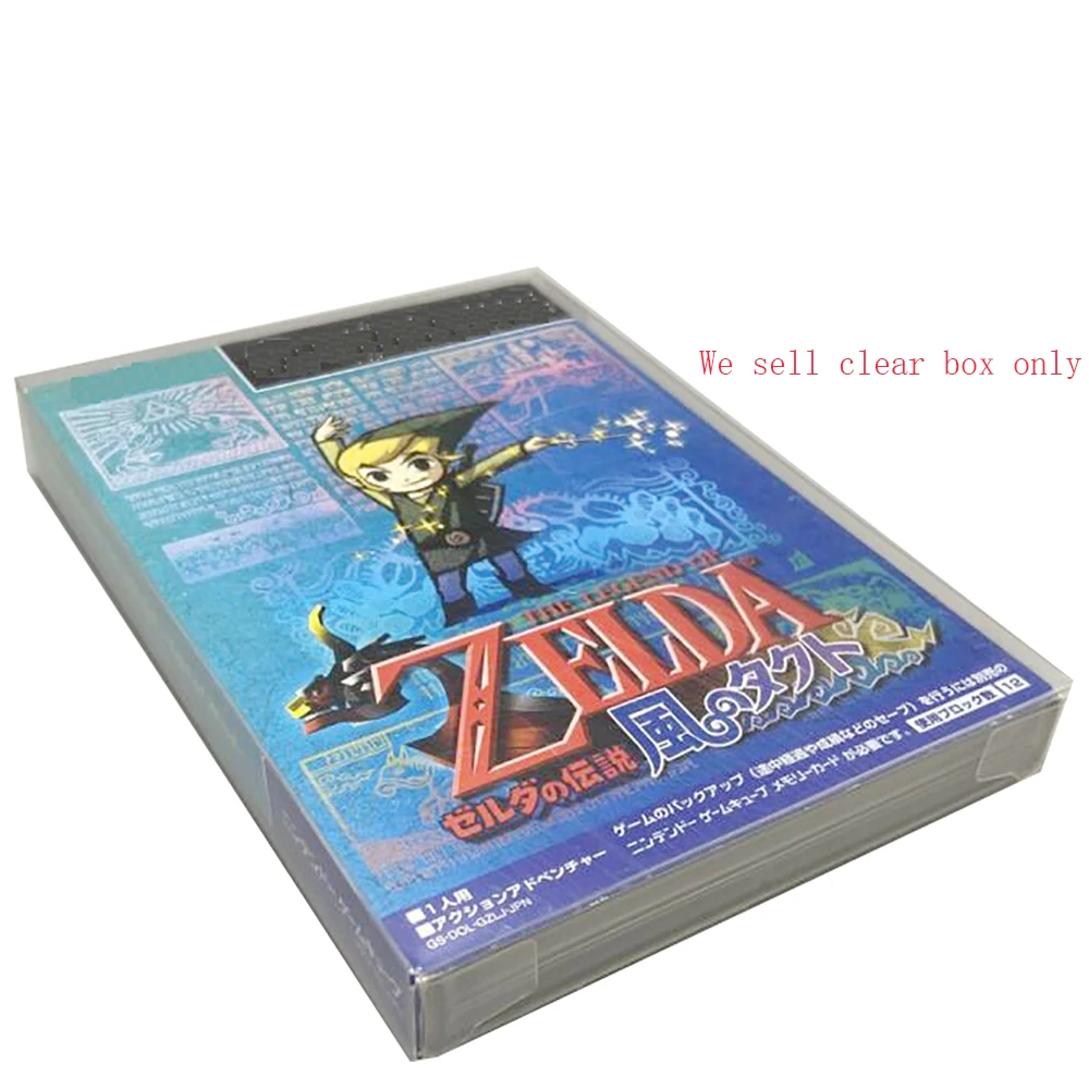 Clear transparent PET box cover For NGC game storage protection box Japan JP version game card console display collection box