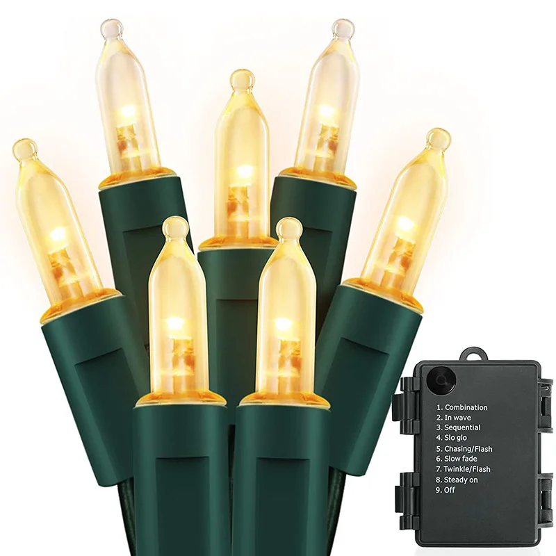 LED Fairy Garland Light String Twinkle Changeable Lamp String Battery Operated untuk Outdoor Indoor Garden Pagar Home Party Decor