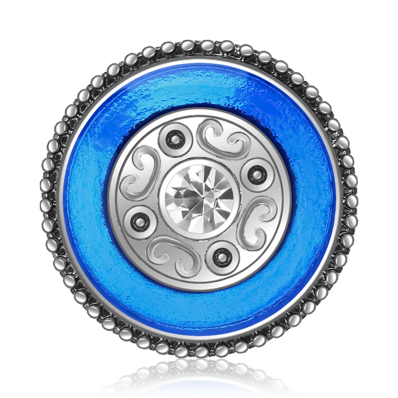 KZ3626 New Round Oil style Simple beauty 18MM snap buttons fit 18mm snap bracelet snap jewelry wholesale
