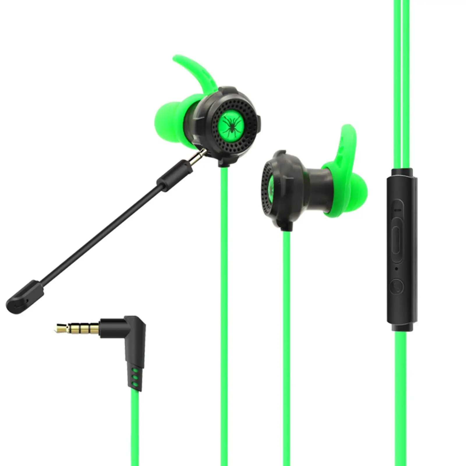 T20 3.5mm In-ear Wired Dynamic Gaming Earphone with Mic for Phones/Computers Colorful 5.1 Stereo Headset Gamer With Microphone