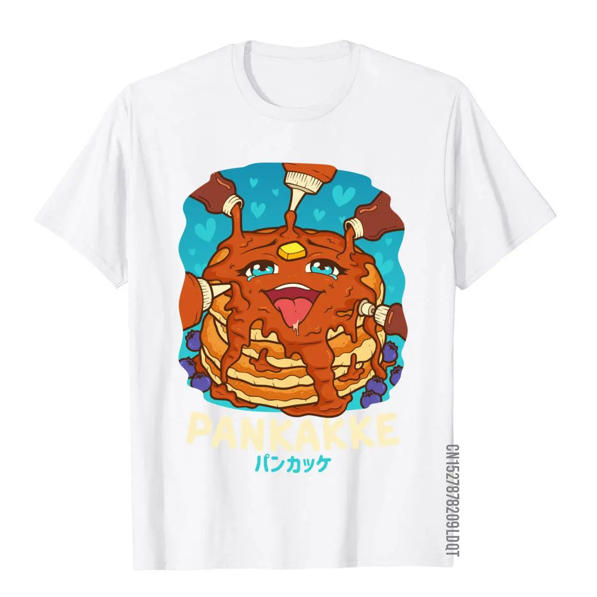 Funny Naughty Foodie Pun Kawaii Pankakke Japanese Pancake T-Shirt Cotton Men T Shirts Beach Tops T Shirt High Street