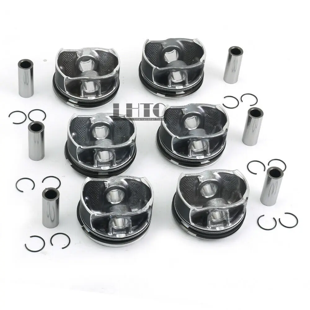 6x Pistons & Rings Set STD For VW Porsche Audi S4 B9 S5 A6 A7 Q7 3.0 TFSI EA839