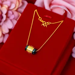18k Gold Pendant Bizuteria Gemstone Real Natural jade Treasure Pendant Necklace Jewelry Pendant Females gold necklaces for women