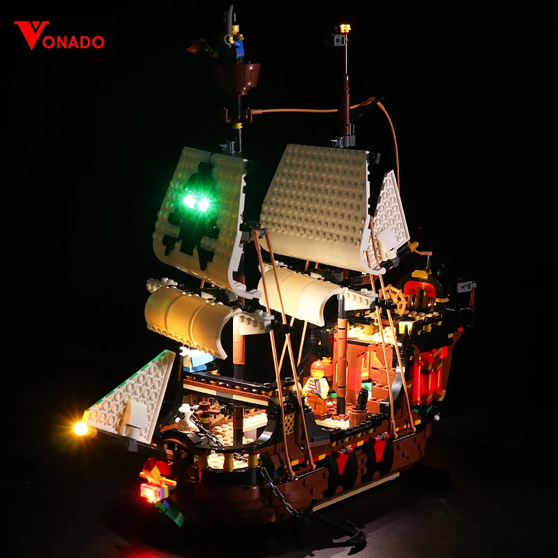 Vonado LED Light Kit For 31109  Pirate Ship Toys Lighting Set (NOT Include Model)