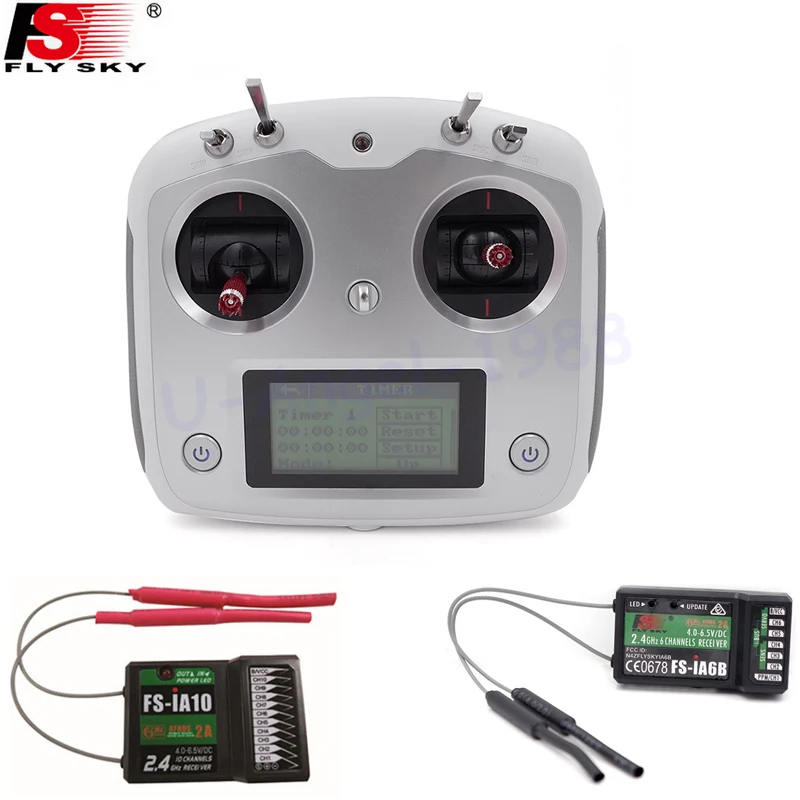 Flysky FS-i6S Điều Khiển Từ Xa 10CH 2.4G Với FS-iA6B FS-iA10B Nhận RC Máy Bay Quadcopter Multirotor Drone