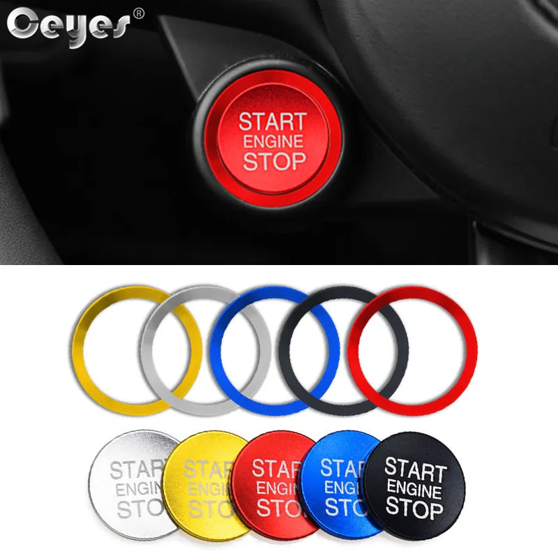 Ceyes Car Styling Start Stop Engine Button Ring Cover Stickers For Alfa Romeo Mito 159 147 156 Giulietta Stelvio 166 Accessories