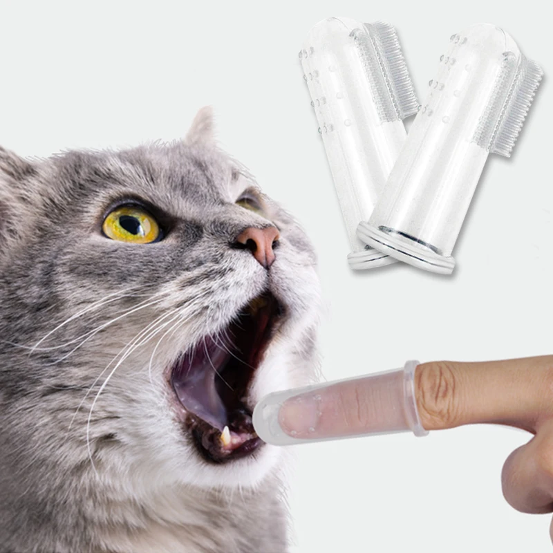 

Super Soft Pet Finger Toothbrush Latex Cat Dog Toothbrush Bad Breath Tartar Dental Care Mouth Light Cleaning Supplies