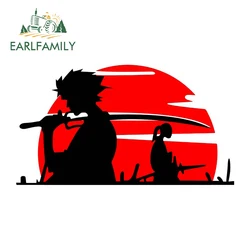 EARLFAMILY 13cm x 7.2cm JAPAN Samurai Warrior Car Stickers Laptop Window Motorcycle Cool Decals Car Accessories Auto Decor