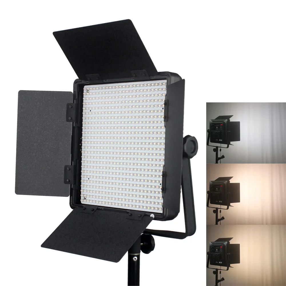 

36W Portable Bi-color Plastic LED Panels Studio Light 3200K-5600K LED Video Light+V Mount Battery Plate+ Barn-door + Carry Bag