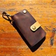 Handmade Genuine Leather Men's Key Box Vintage Housekeeper For Home EDC Key Chains Holder Cowhide Car Key Organizer Case Pouch