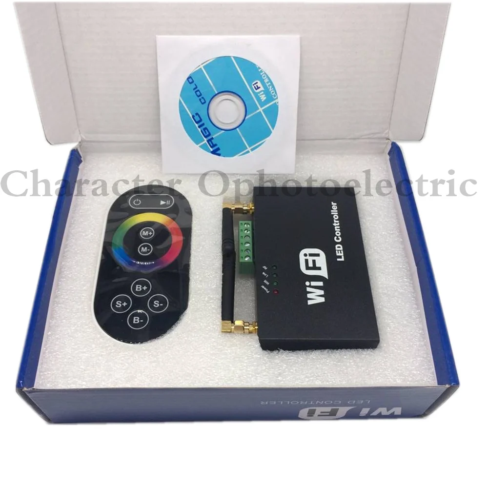 3pcs LED RGB Controler DC5v~24v WiFi 100 Wireless touch Android IOS Smartphone Remote 12v wifi RF rgb led controller