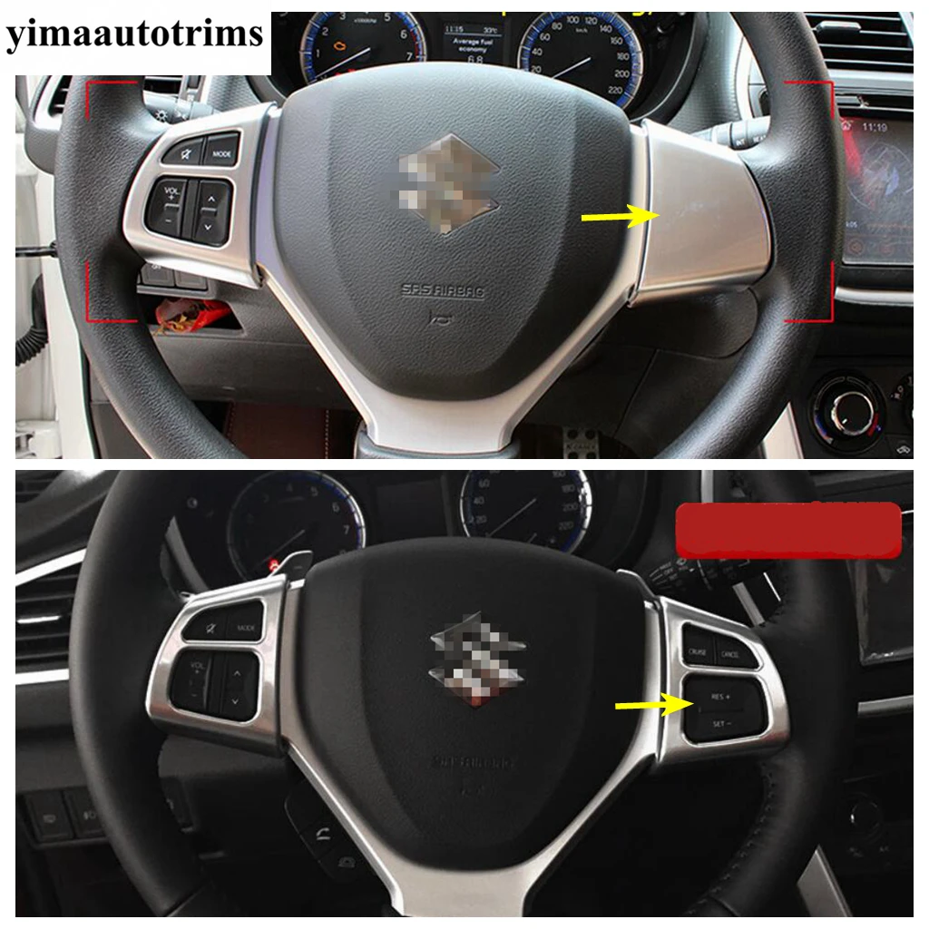 Steering Wheel Button Frame Read Light Lamp Armrest Strip Cover Trim For Suzuki SX4 S-cross 2014 - 2022 Car Accessories Interior