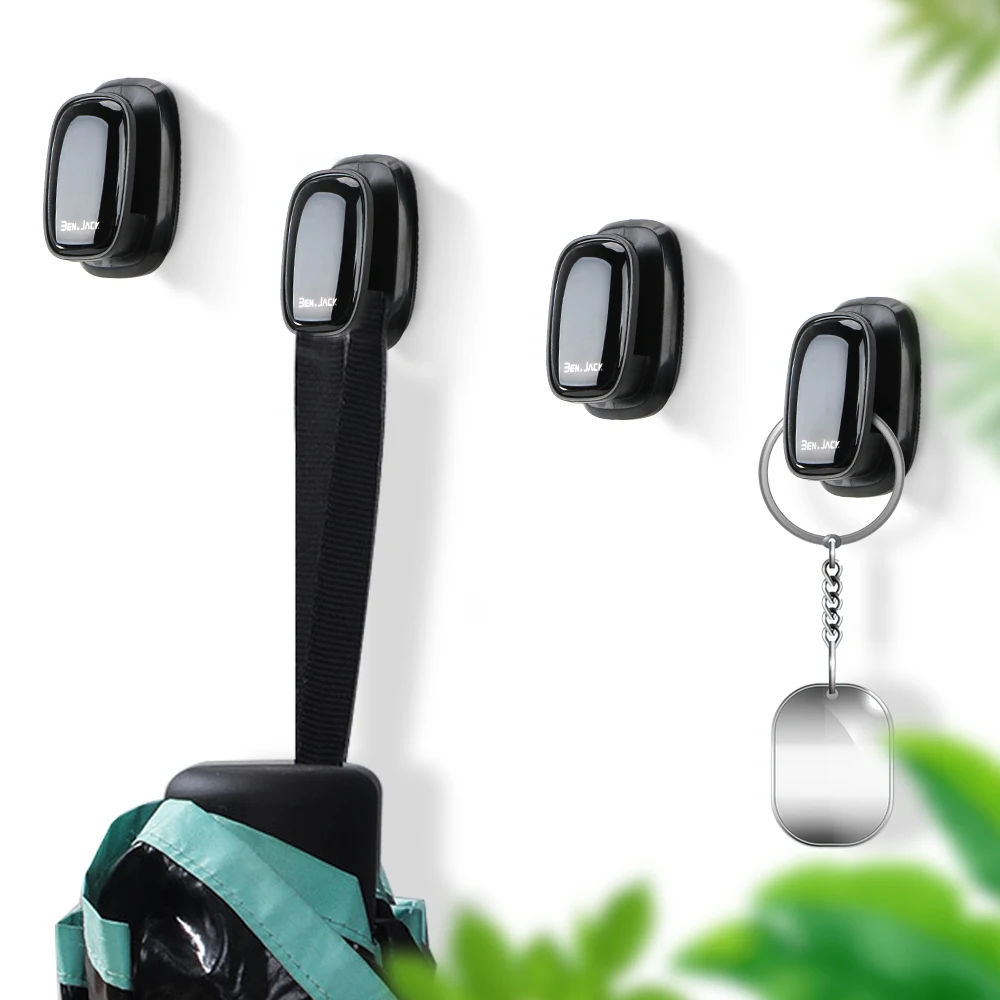 Автомобильный органайзер для хранения, самоклеящийся настенный крючок, вешалка, 4 шт., автомобильные крючки, автомобильный зажим для крепления для USB кабеля, наушников, ключей, хранилище