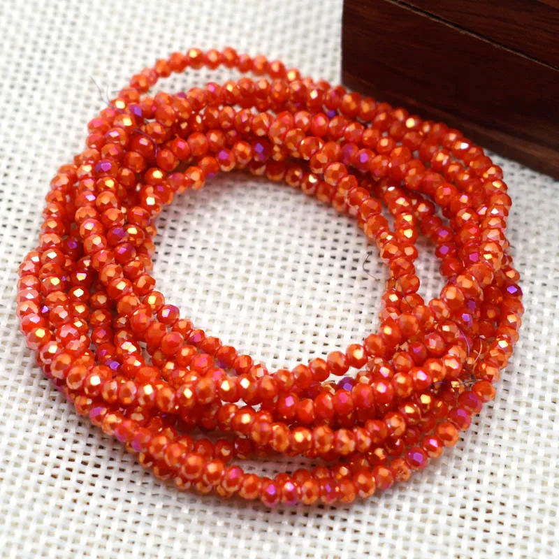 2mm Crystal Beads AB Red multicolor Crystal Glass Beads Charms Seed Beads Loose Spacer Beads For Jewelry Making DIY Wholesale