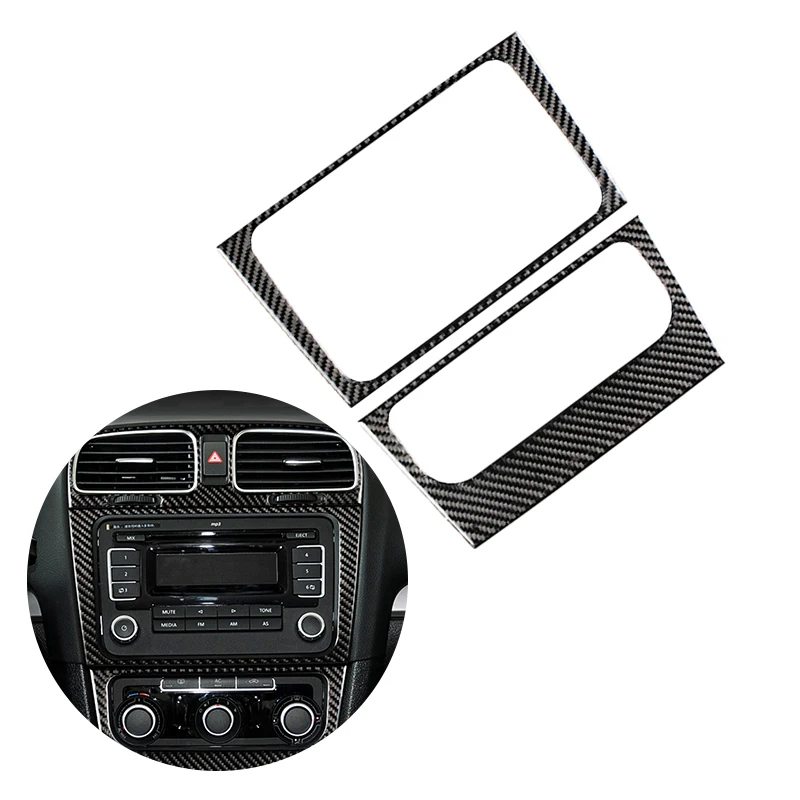 

For VW Golf 6 MK6 2010 2011 2012 2013 Car Interior Center Console CD Panel Volume Switch Cover Carbon Fiber Decor