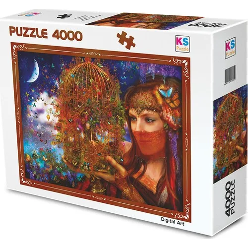 KS Games Each Butterfly Faırytale 4000 Parts Glue does not include. 136*96 cm