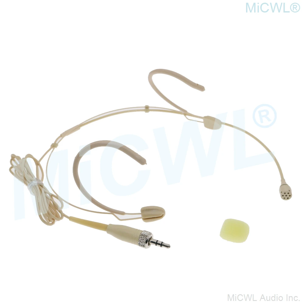 

MiCWL Professional Headset Cardioid Microphone For Sennheiser G1 G2 G3 G4 HSP2 Wireeless ear Hook Microphones with foam