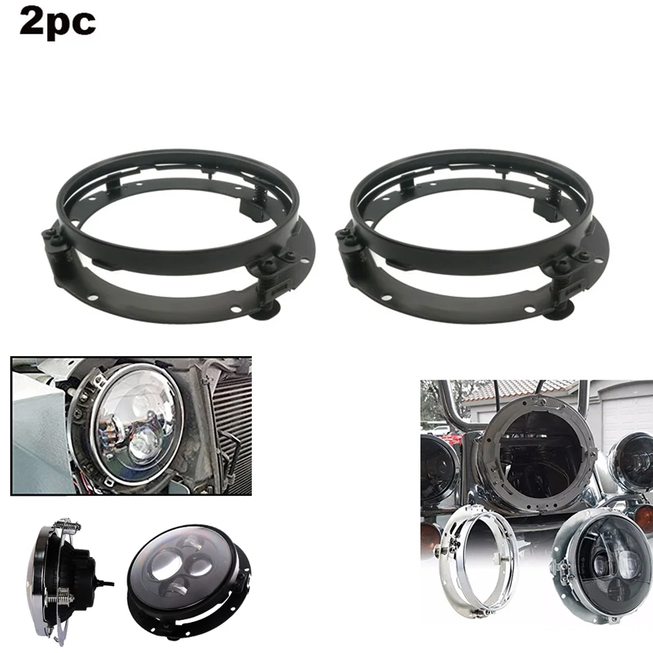 7 Inch Round LED Headlight Mounting Bracket Ring For Car Jeep Wrangler JK Suzuki Samurai for Harley Motorcycle 7