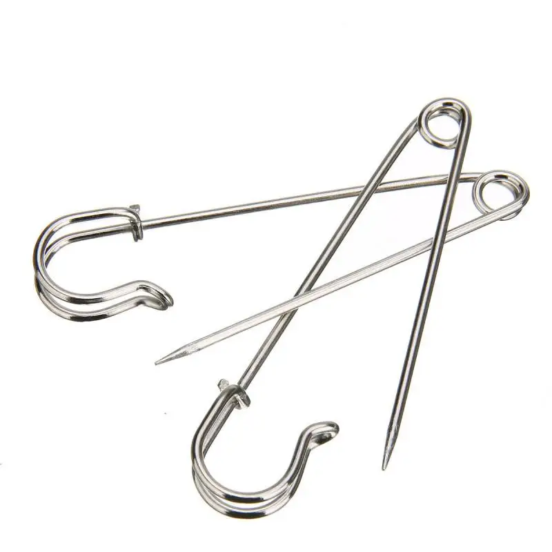 30/38/50/60/65/70/75mm Stainles Steel Safety Pins DIY Sewing Tools Needles Large Safety Pin Brooch Apparel Accessories