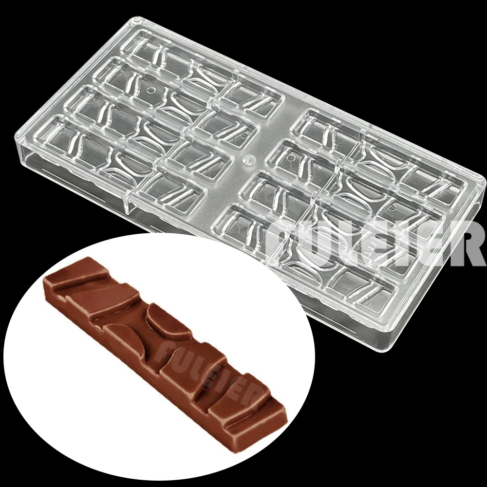 26 Style Polycarbonate Chocolate Bar Molds Baking Cake Belgian Sweets Candy Bar Mould Confectionery Tools for Chocolate Bakeware