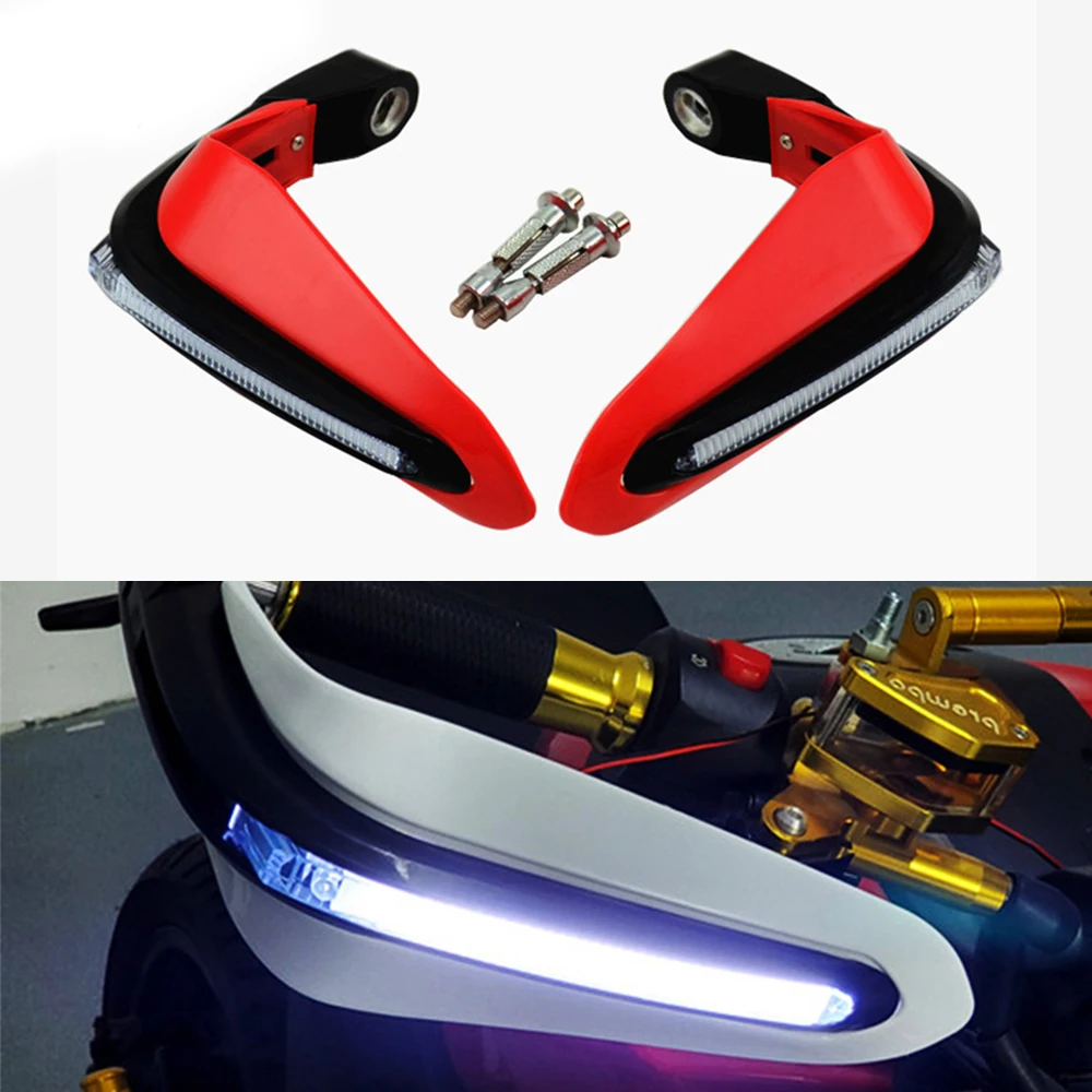 motorcycle handguard hand guards handlebar protection with light for cbr 250r gsxr 600 ducati monster goldwing dominar 400