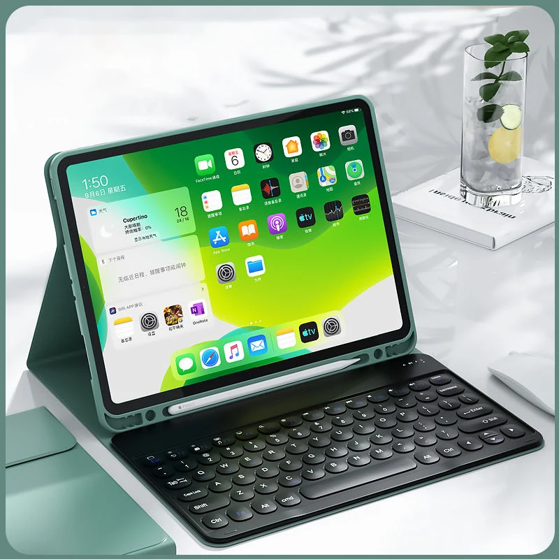 

2021 Magnetic Keyboard Case for iPad Air 4 Pro 11 2020 10.2 7th 8th Air 3 Air 2 Air 1 5th 6th 9.7 Flip Stand Case Silicone Cover